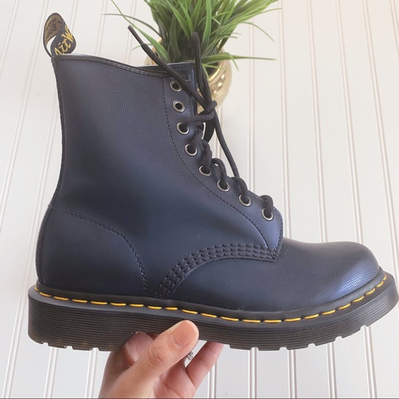 Dr. Martens Shoes - NEW DR. MARTENS Blue Metallic 1460 Combat Boots